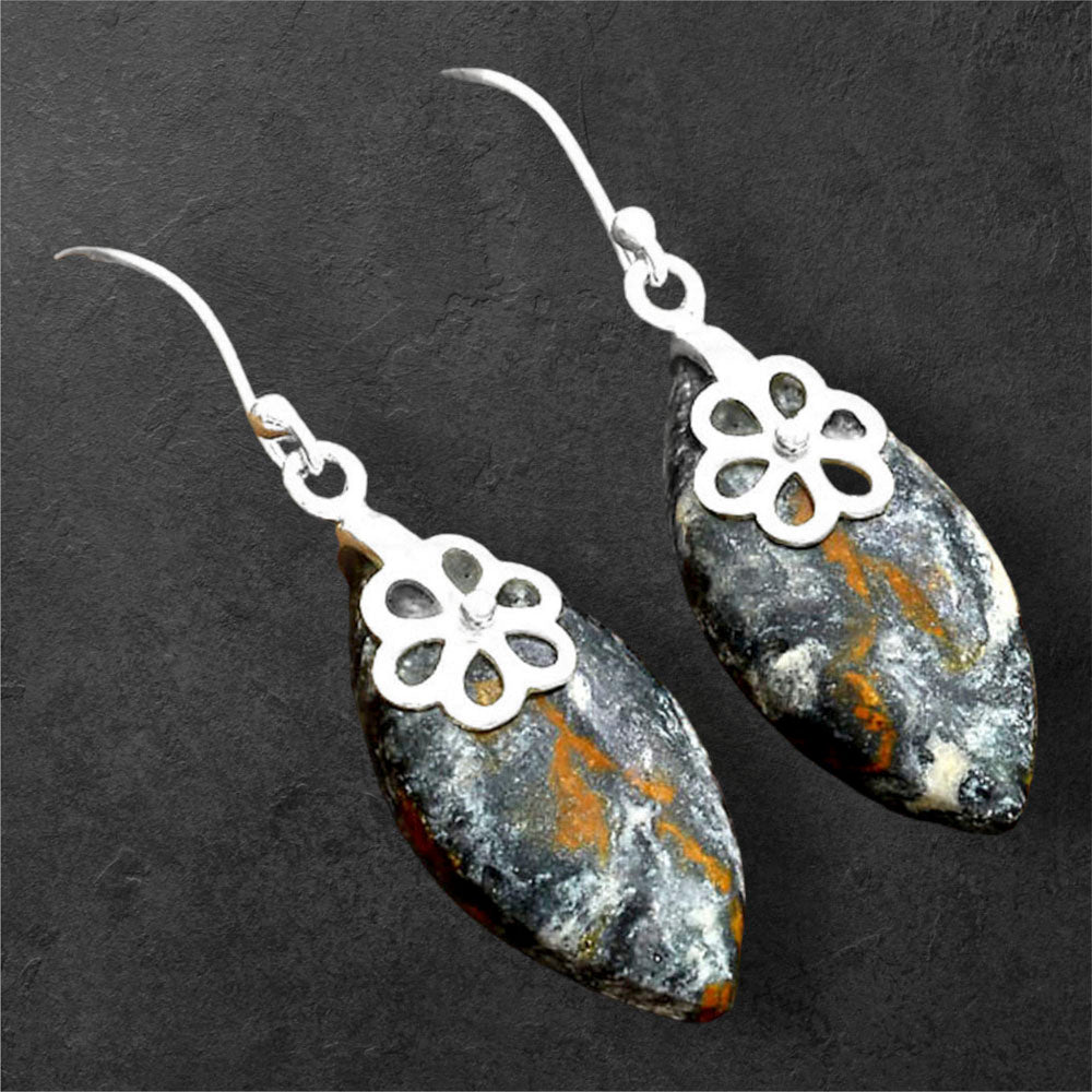 Natural Indian Blanket Jasper Earrings E-1137 SDE86510