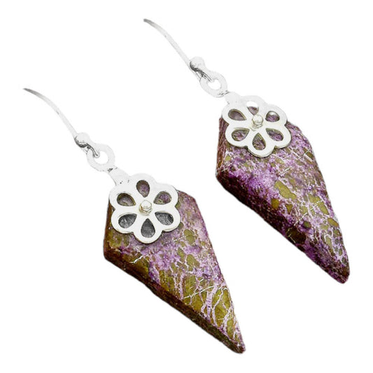 Natural Purpurite - South Africa Earrings E-1137 SDE86512