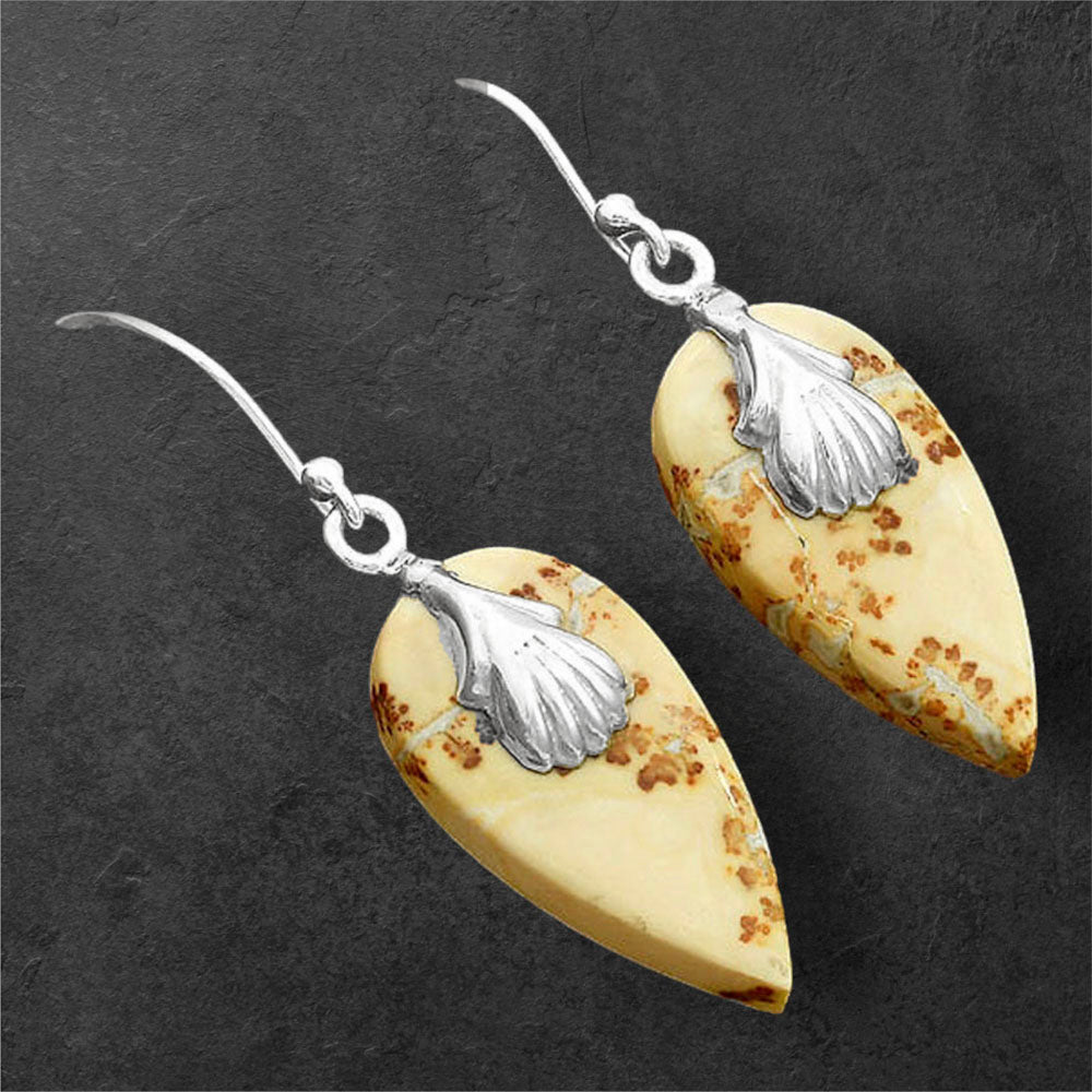 Natural Maligano Jasper - Indonesia Earrings E-1137 SDE86523