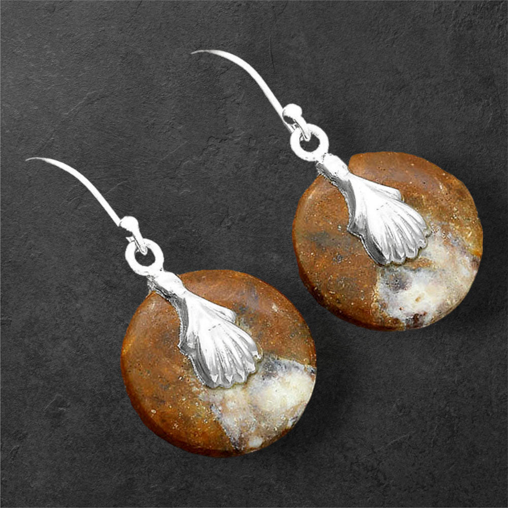 Natural Indian Blanket Jasper Earrings E-1137 SDE86527