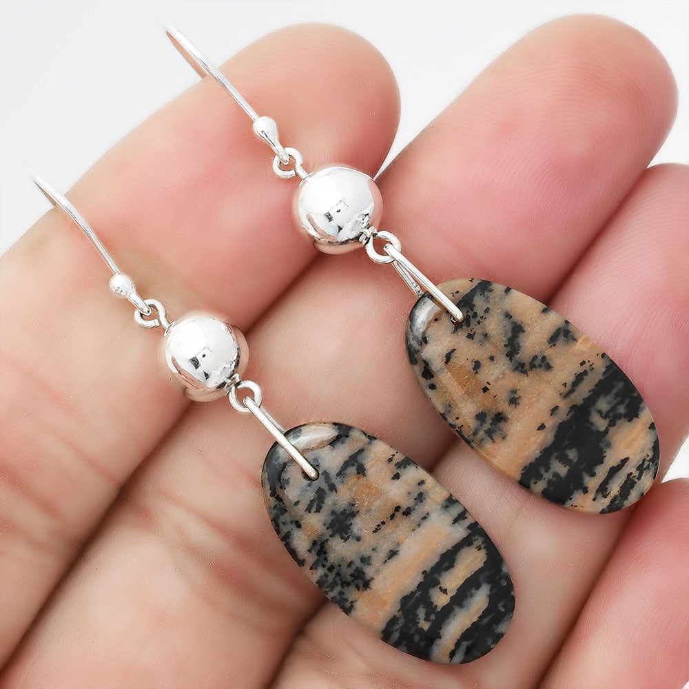 Natural Russian Honey Dendrite Opal Earrings E-1031 SDE86536