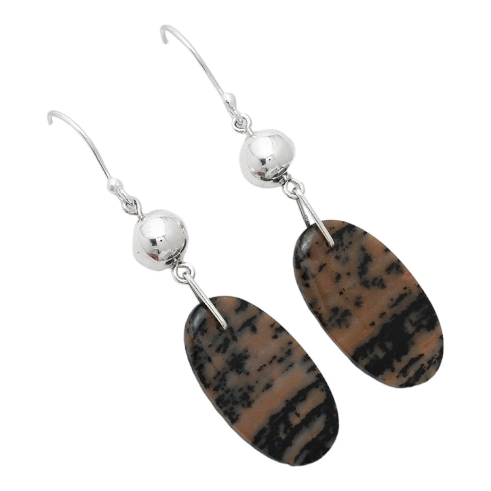 Natural Russian Honey Dendrite Opal Earrings E-1031 SDE86536