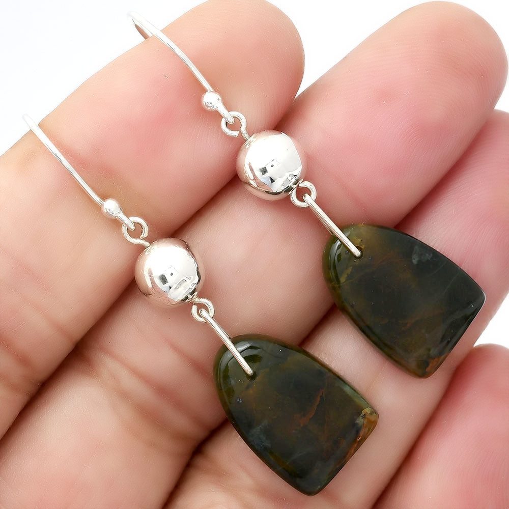Turkish Rainforest Chrysocolla Earrings E-1031 SDE86544