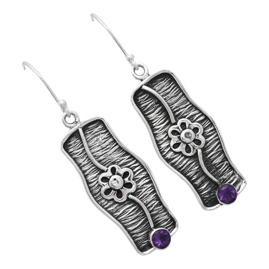 Natural Amethyst - Brazil Earrings E-1179 SDE86563