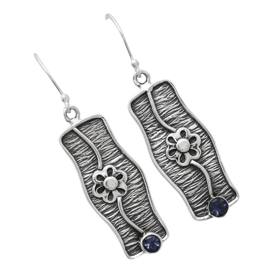 Natural Iolite - India Earrings E-1179 SDE86564