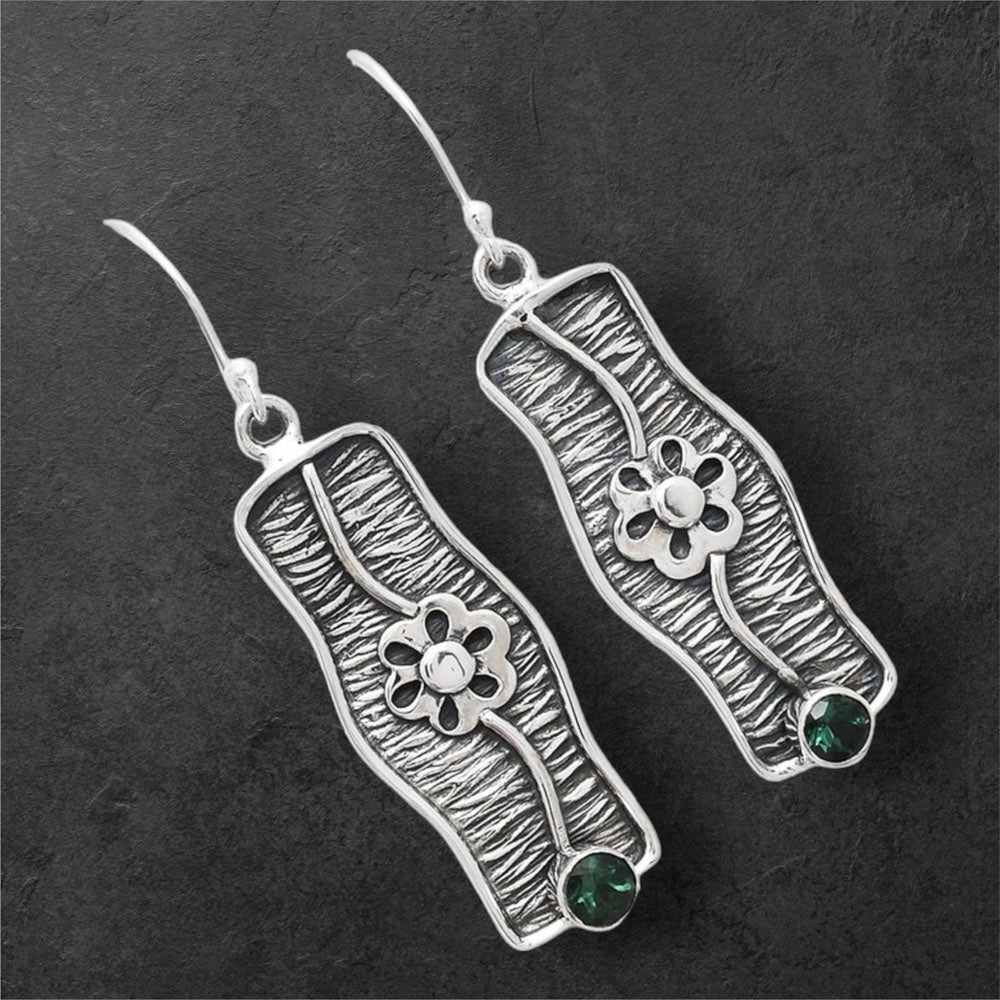 Natural Green Tourmaline Earrings E-1179 SDE86571