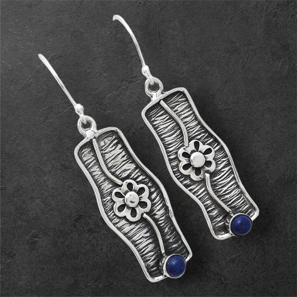 Natural Lapis Lazuli - Afghanistan Earrings E-1179 SDE86576