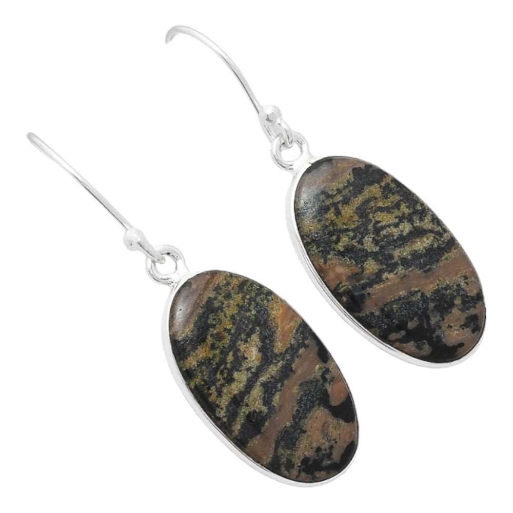 Natural Russian Honey Dendrite Opal Earrings E-1001 SDE86625
