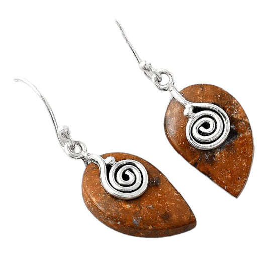 Natural Indian Blanket Jasper Earrings E-1137 SDE86795