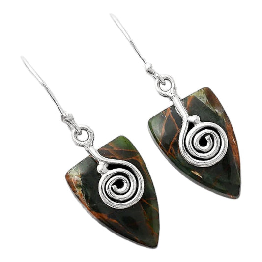 Turkish Rainforest Chrysocolla Earrings E-1137 SDE86803