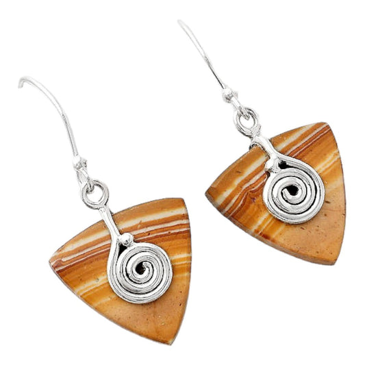 Natural Snake Skin Jasper Earrings E-1137 SDE86806