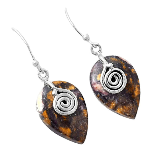 Natural Indian Blanket Jasper Earrings E-1137 SDE86810