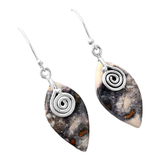 Natural Indian Blanket Jasper Earrings E-1137 SDE86816