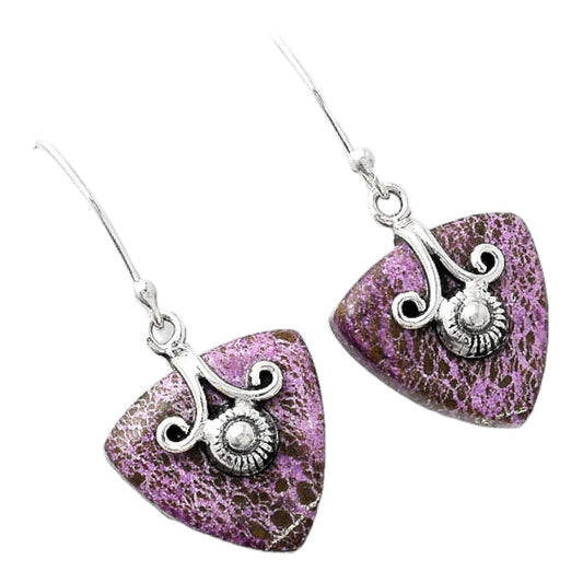 Natural Purpurite - South Africa Earrings E-1137 SDE86829