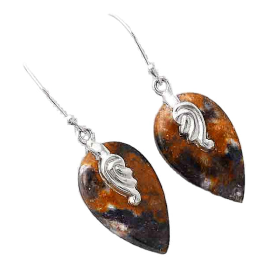 Natural Indian Blanket Jasper Earrings E-1137 SDE86843