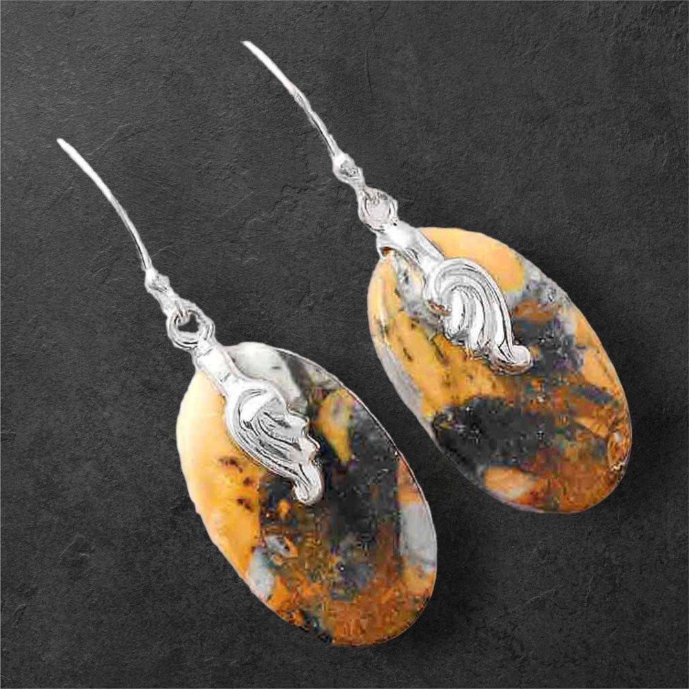 Natural Maligano Jasper - Indonesia Earrings E-1137 SDE86844