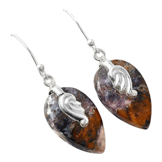 Natural Indian Blanket Jasper Earrings E-1137 SDE86846