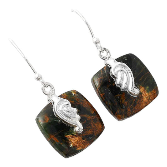 Turkish Rainforest Chrysocolla Earrings E-1137 SDE86854