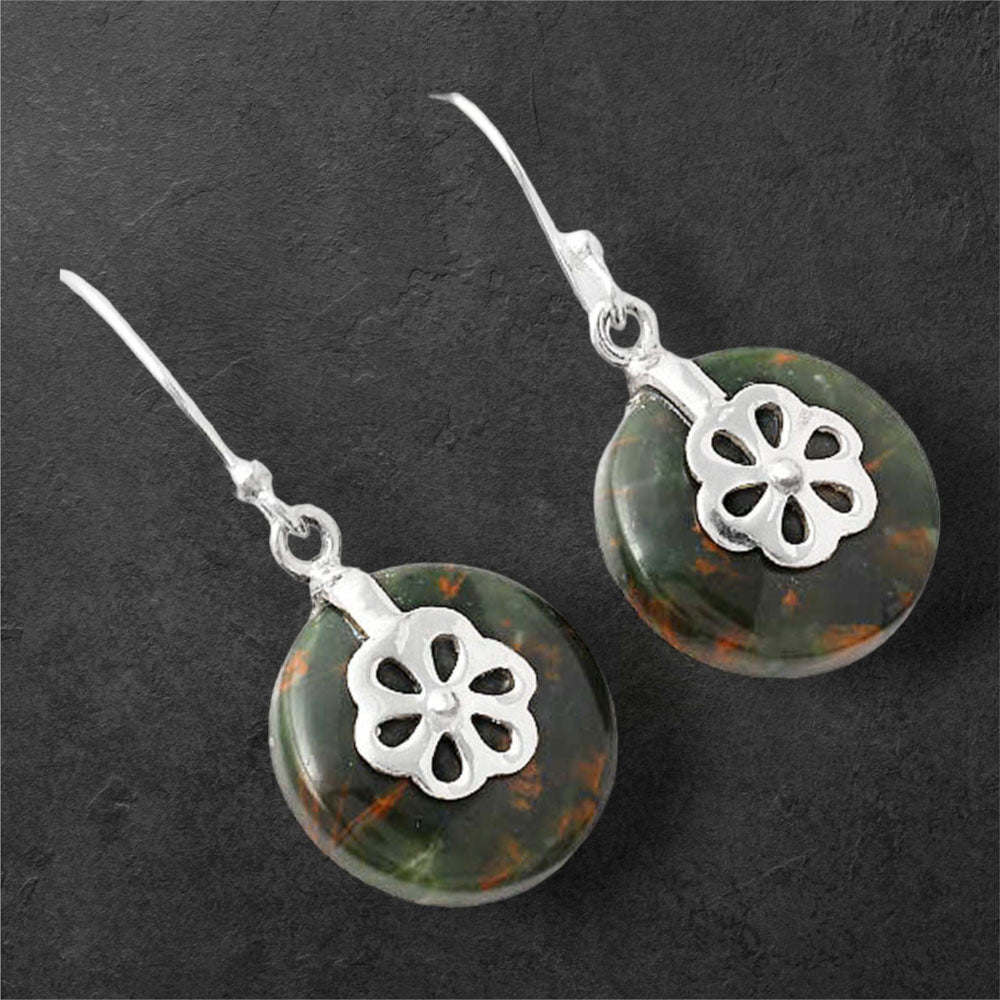 Turkish Rainforest Chrysocolla Earrings E-1137 SDE86874