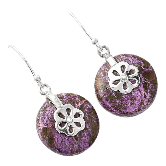 Natural Purpurite - South Africa Earrings E-1137 SDE86890