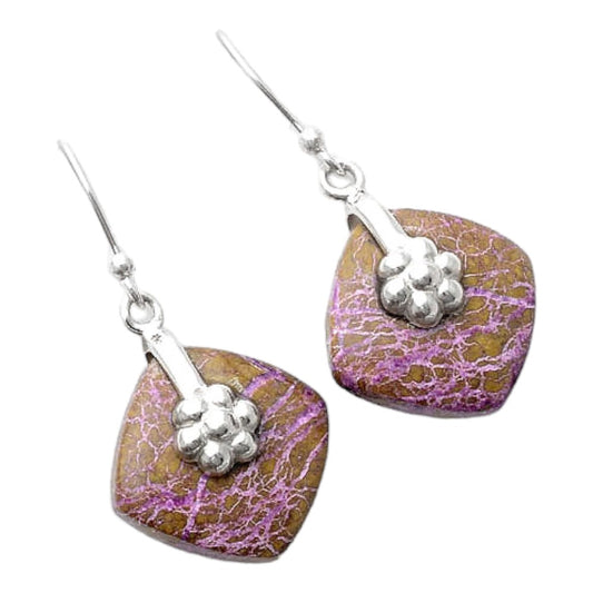 Natural Purpurite - South Africa Earrings E-1137 SDE86904