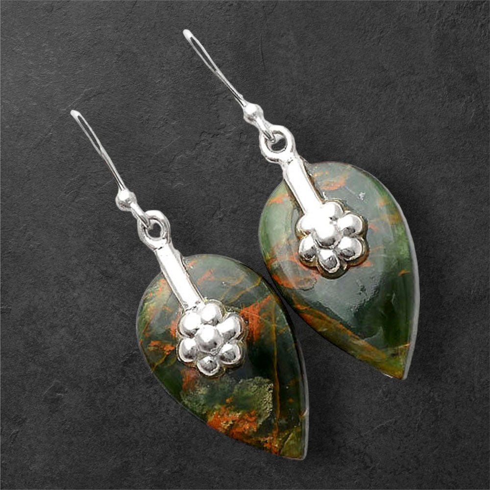 Turkish Rainforest Chrysocolla Earrings E-1137 SDE86928