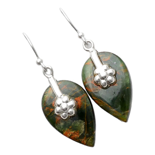 Turkish Rainforest Chrysocolla Earrings E-1137 SDE86928