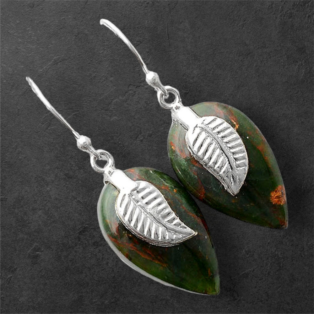 Turkish Rainforest Chrysocolla Earrings E-1137 SDE86945