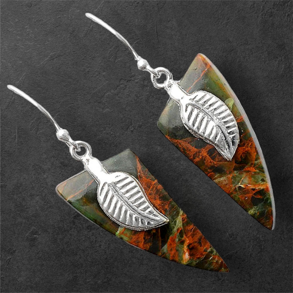 Turkish Rainforest Chrysocolla Earrings E-1137 SDE86950