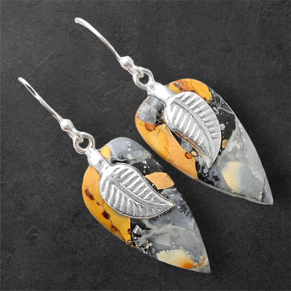 Natural Maligano Jasper - Indonesia Earrings E-1137 SDE86952