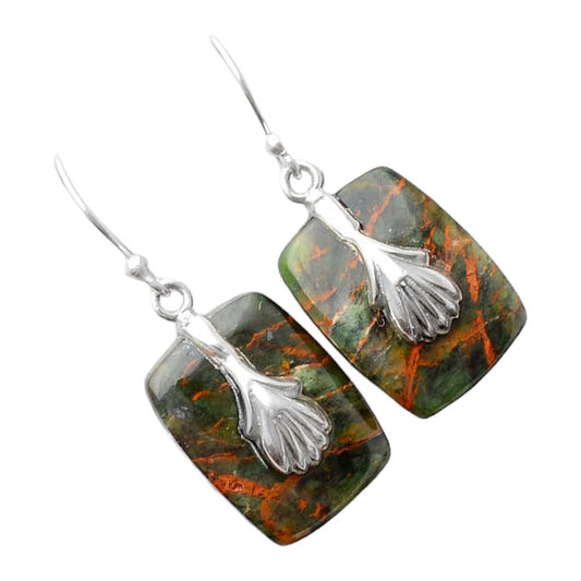 Turkish Rainforest Chrysocolla Earrings E-1137 SDE86970