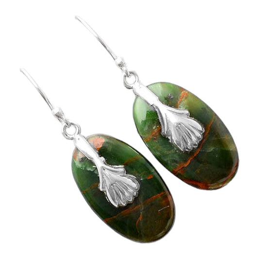 Turkish Rainforest Chrysocolla Earrings E-1137 SDE86985