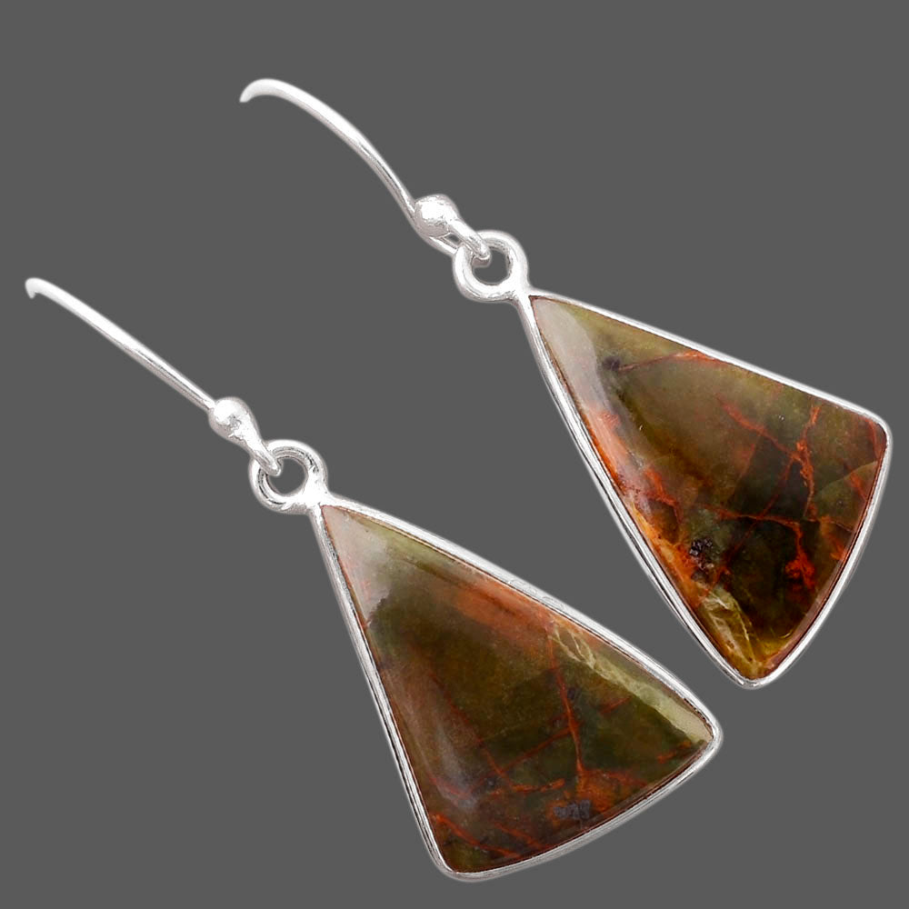 Turkish Rainforest Chrysocolla Earrings E-1001 SDE86990