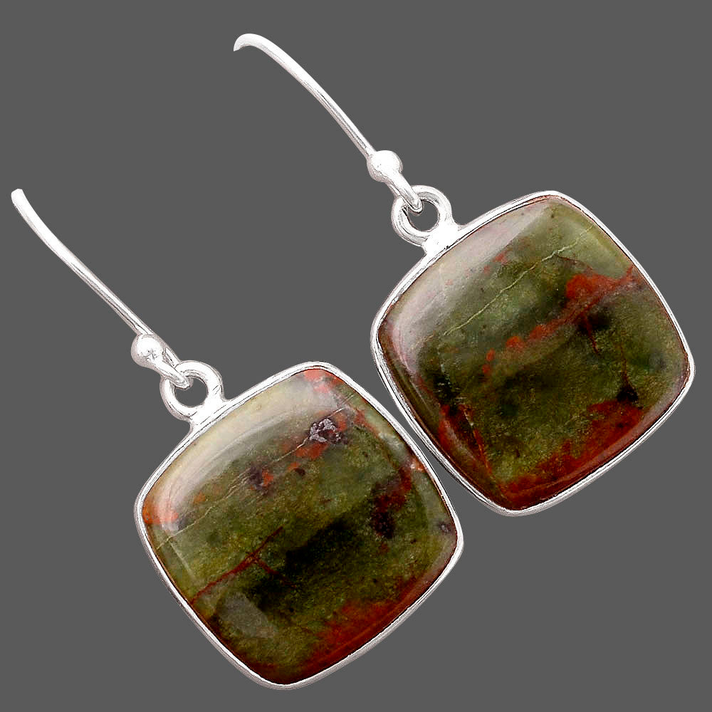 Turkish Rainforest Chrysocolla Earrings E-1001 SDE86998