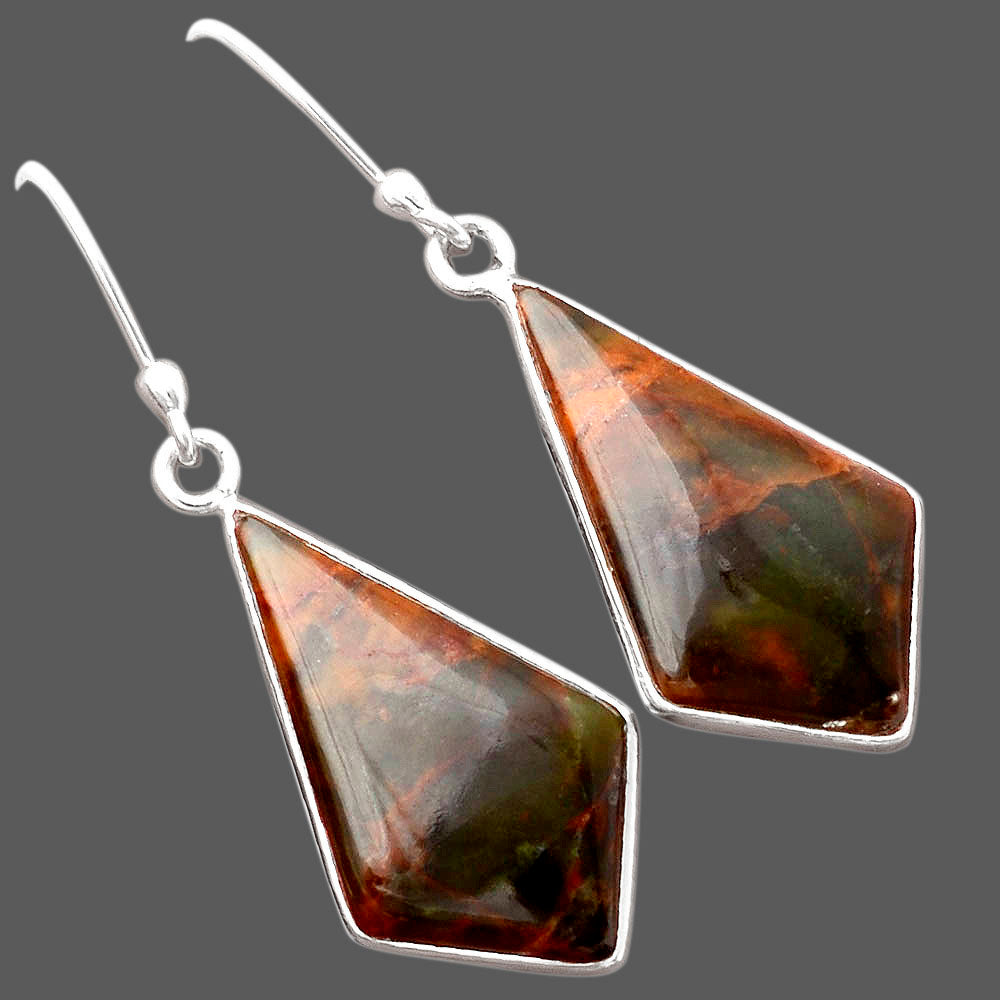 Turkish Rainforest Chrysocolla Earrings E-1001 SDE87002