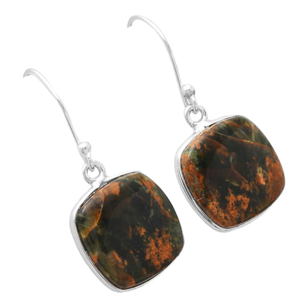 Turkish Rainforest Chrysocolla Earrings E-1001 SDE87007