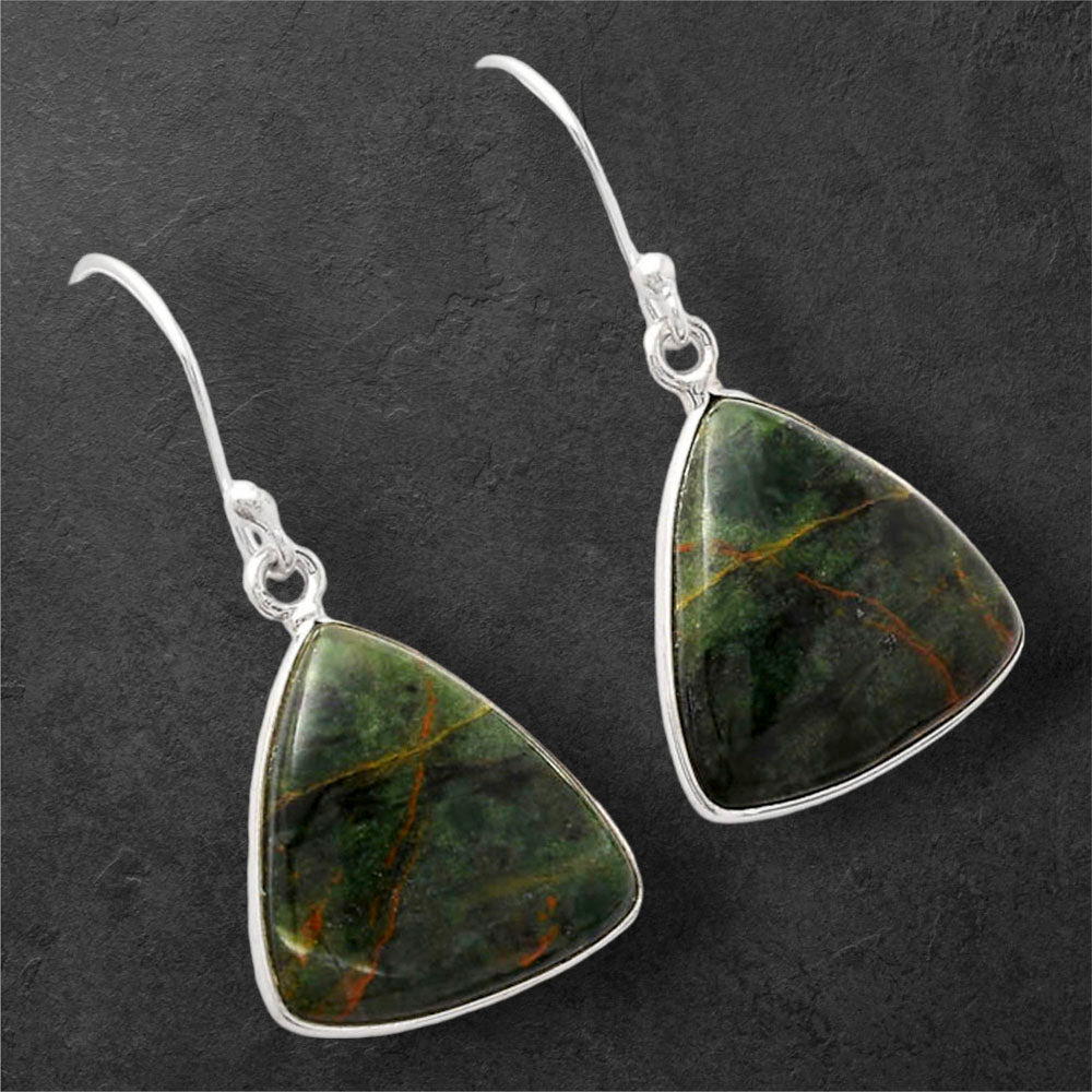 Turkish Rainforest Chrysocolla Earrings E-1001 SDE87008