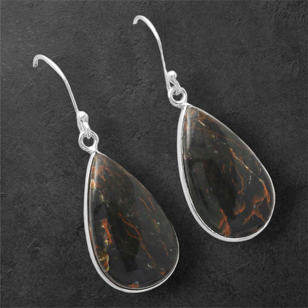 Turkish Rainforest Chrysocolla Earrings E-1001 SDE87011