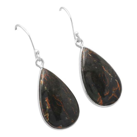 Turkish Rainforest Chrysocolla Earrings E-1001 SDE87011