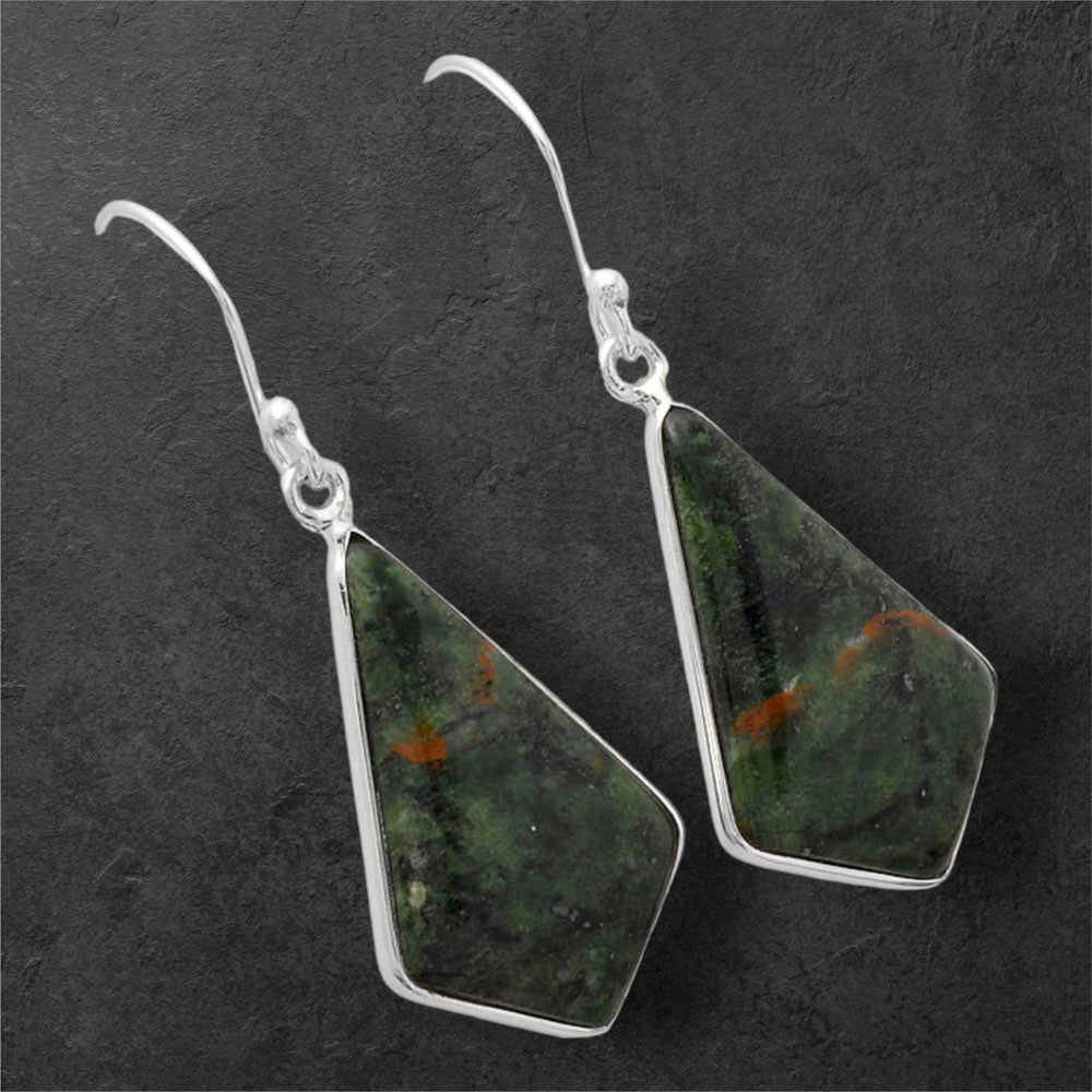 Turkish Rainforest Chrysocolla Earrings E-1001 SDE87017
