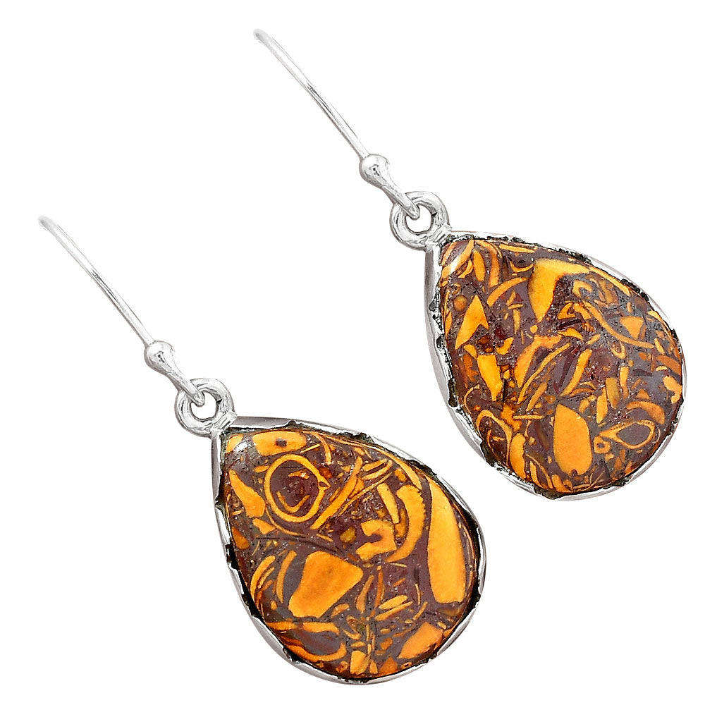 Coquina Fossil Jasper - India Earrings E-1113 SDE87429