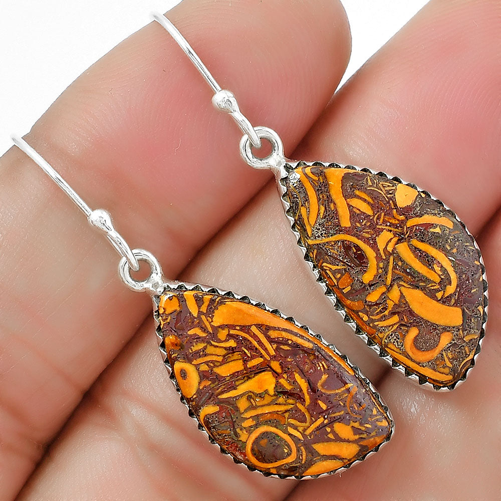 Coquina Fossil Jasper - India Earrings E-1113 SDE87468