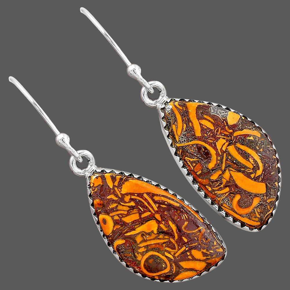 Coquina Fossil Jasper - India Earrings E-1113 SDE87468