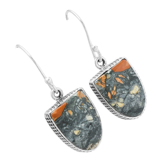 Natural Maligano Jasper - Indonesia Earrings E-1001 SDE87563