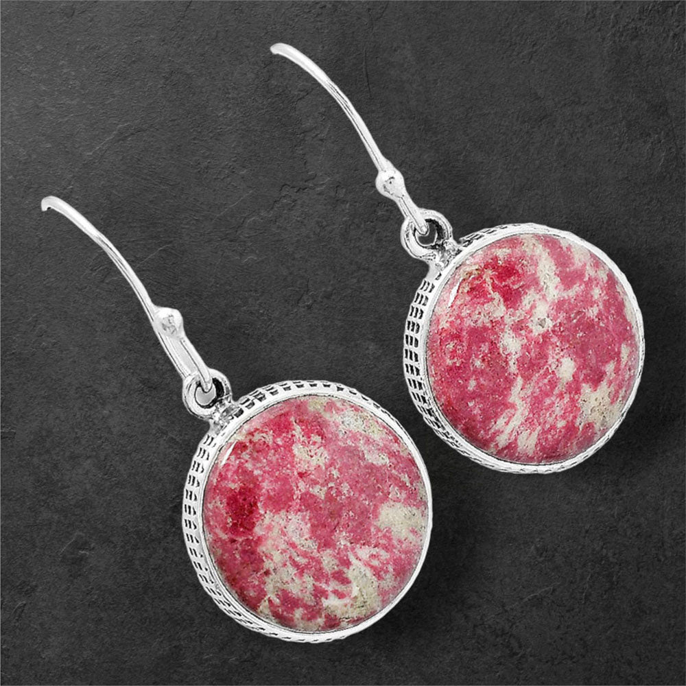 Natural Pink Thulite - Norway Earrings E-1001 SDE87581