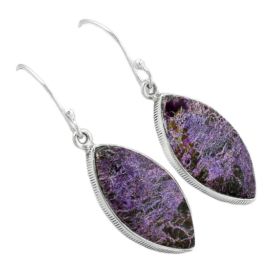 Natural Purpurite - South Africa Earrings E-1001 SDE87614