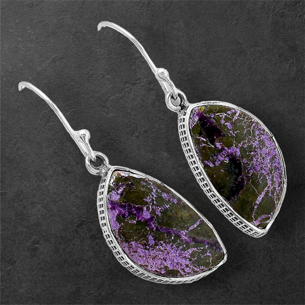 Natural Purpurite - South Africa Earrings E-1001 SDE87615