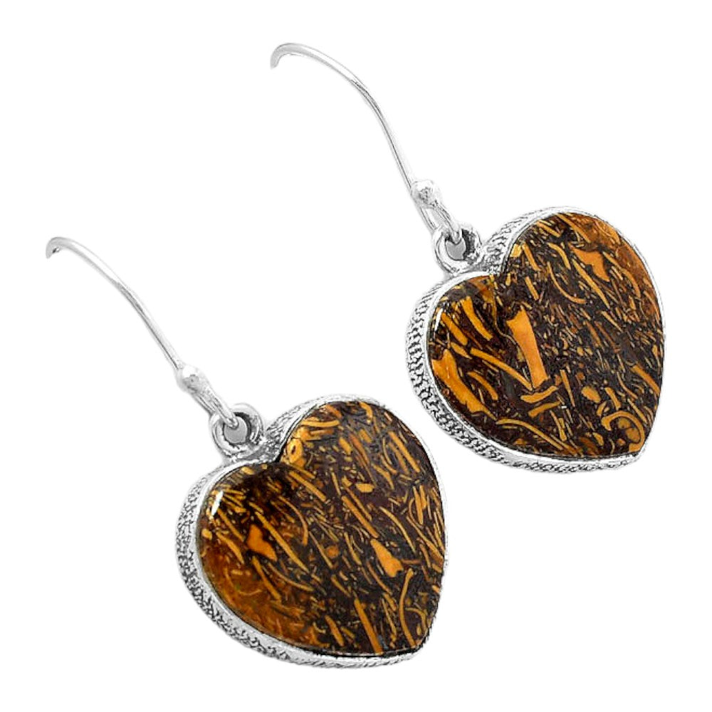 Coquina Fossil Jasper - India Earrings E-1022 SDE87627