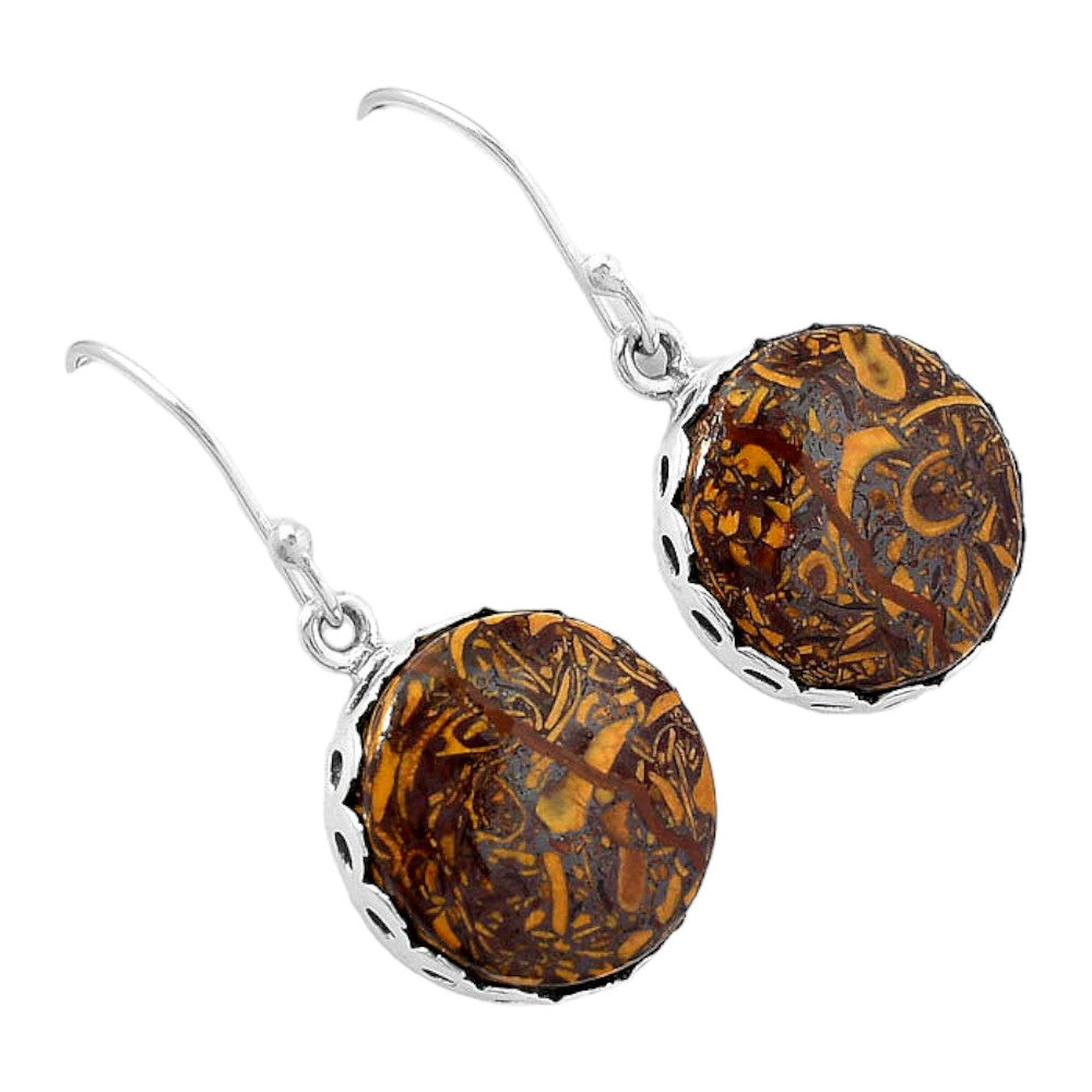 Coquina Fossil Jasper - India Earrings E-1113 SDE87648