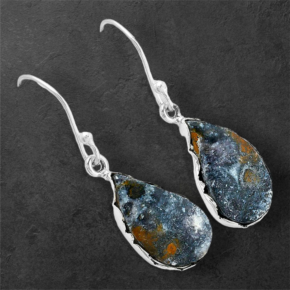 Natural Indian Blanket Jasper Earrings E-1113 SDE87655